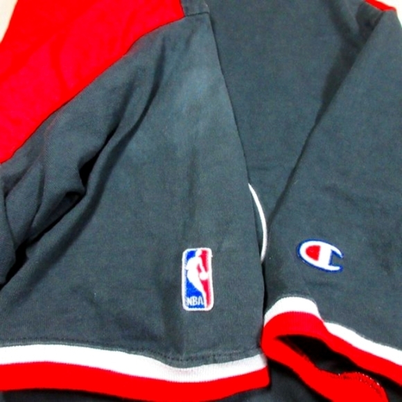 Vintage Champion mens Chicago Bulls sewn MJ Jordan Pippen shooting shirt XL - Picture 4 of 7